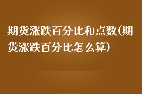 期货涨跌百分比和点数(期货涨跌百分比怎么算)_https://m.qdlswl.com_恒指在线直播间_第1张