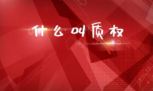 什么叫质权_https://m.qdlswl.com_恒指在线直播间_第1张