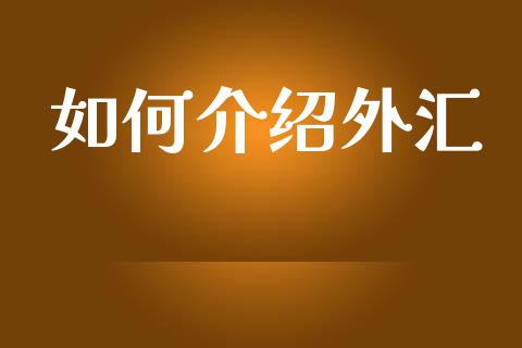 如何介绍外汇_https://m.qdlswl.com_恒指德指直播室_第1张