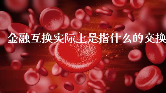 金融互换实际上是指什么的交换_https://m.qdlswl.com_恒指德指直播室_第1张