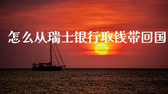 怎么从瑞士银行取钱带回国_https://m.qdlswl.com_恒指德指直播室_第1张