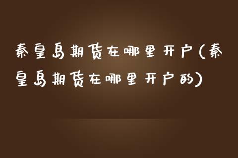 秦皇岛期货在哪里开户(秦皇岛期货在哪里开户的)_https://m.qdlswl.com_纳指直播_第1张