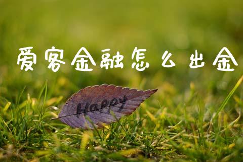 爱客金融怎么出金_https://m.qdlswl.com_纳指直播_第1张