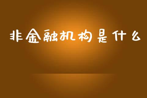 非金融机构是什么_https://m.qdlswl.com_恒生指数直播喊单_第1张