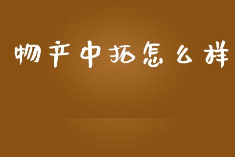 物产中拓怎么样_https://m.qdlswl.com_恒指在线直播间_第1张