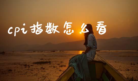 cpi指数怎么看_https://m.qdlswl.com_恒指德指直播室_第1张