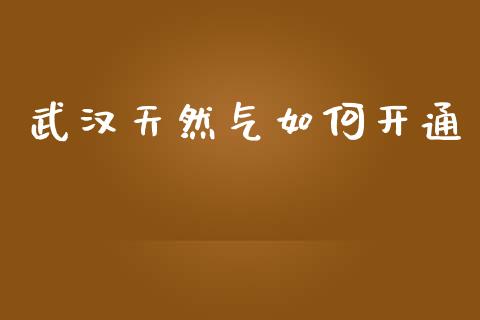武汉天然气如何开通_https://m.qdlswl.com_恒指德指直播室_第1张