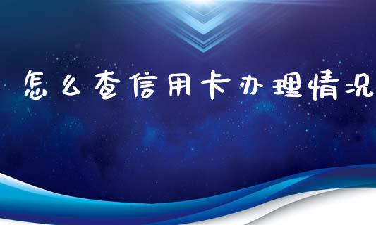 怎么查信用卡办理情况_https://m.qdlswl.com_恒生指数直播喊单_第1张