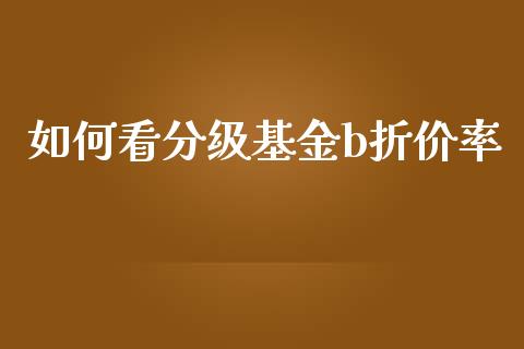 如何看分级基金b折价率_https://m.qdlswl.com_纳指直播_第1张