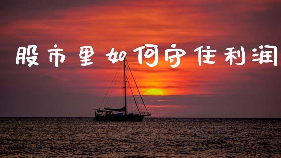 股市里如何守住利润_https://m.qdlswl.com_恒生指数直播喊单_第1张