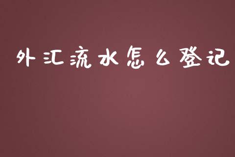 外汇流水怎么登记_https://m.qdlswl.com_纳指直播_第1张