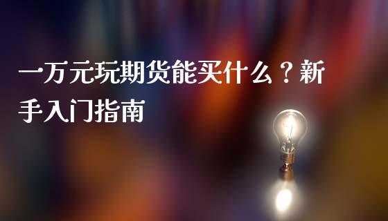 一万元玩期货能买什么？新手入门指南_https://m.qdlswl.com_恒指在线直播间_第1张