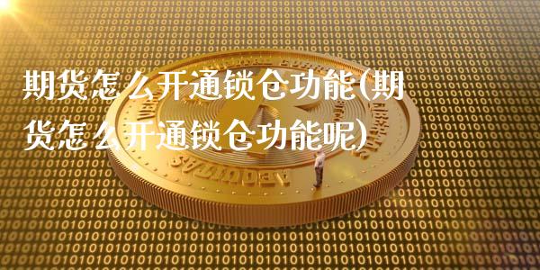 期货怎么开通锁仓功能(期货怎么开通锁仓功能呢)_https://m.qdlswl.com_纳指直播_第1张