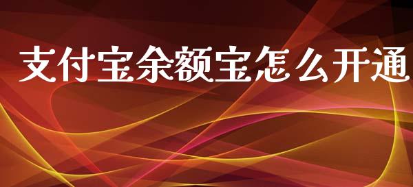 支付宝余额宝怎么开通_https://m.qdlswl.com_恒指德指直播室_第1张