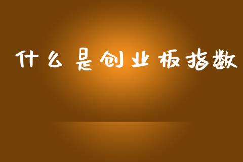 什么是创业板指数_https://m.qdlswl.com_纳指直播_第1张