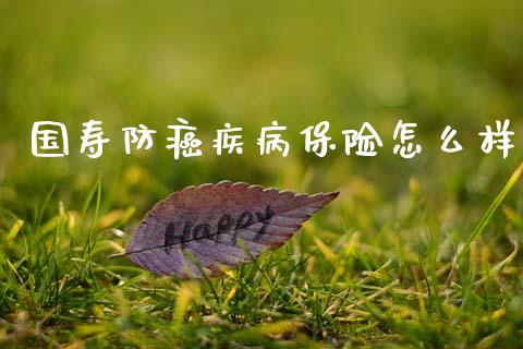 国寿防癌疾病保险怎么样_https://m.qdlswl.com_恒生指数直播喊单_第1张
