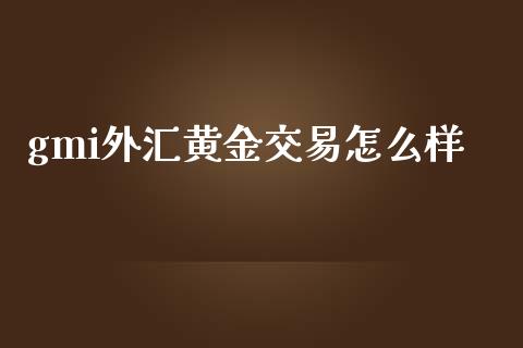 gmi外汇黄金交易怎么样_https://m.qdlswl.com_恒生指数直播喊单_第1张