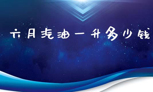 六月汽油一升多少钱_https://m.qdlswl.com_恒指在线直播间_第1张