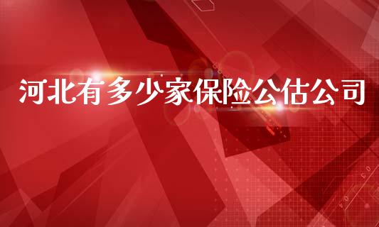 河北有多少家保险公估公司_https://m.qdlswl.com_纳指直播_第1张
