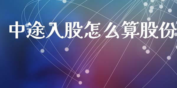 中途入股怎么算股份_https://m.qdlswl.com_恒指德指直播室_第1张