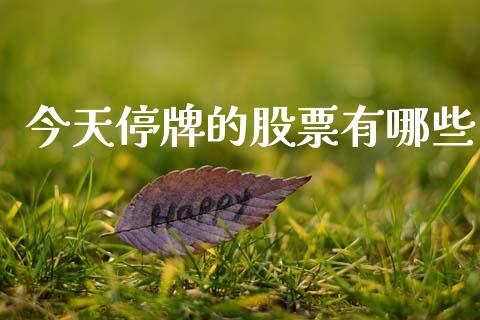 今天停牌的股票有哪些_https://m.qdlswl.com_恒指德指直播室_第1张