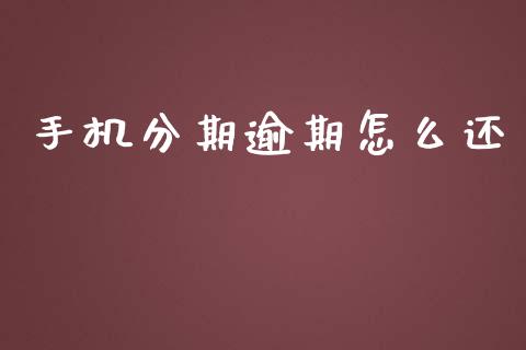 手机分期逾期怎么还_https://m.qdlswl.com_恒指德指直播室_第1张