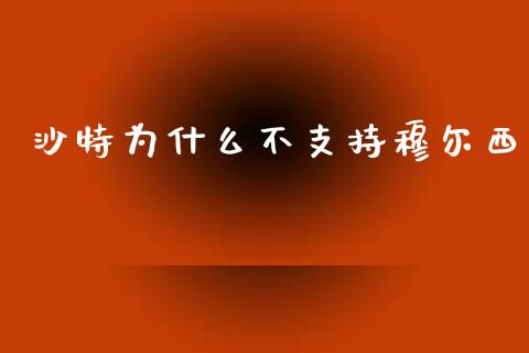 沙特为什么不支持穆尔西_https://m.qdlswl.com_恒生指数直播喊单_第1张