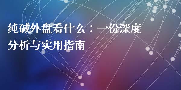 纯碱外盘看什么：一份深度分析与实用指南_https://m.qdlswl.com_纳指直播_第1张
