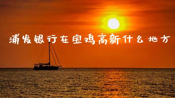 浦发银行在宝鸡高新什么地方_https://m.qdlswl.com_恒指德指直播室_第1张