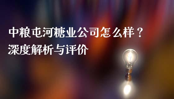 中粮屯河糖业公司怎么样？深度解析与评价_https://m.qdlswl.com_纳指直播_第1张